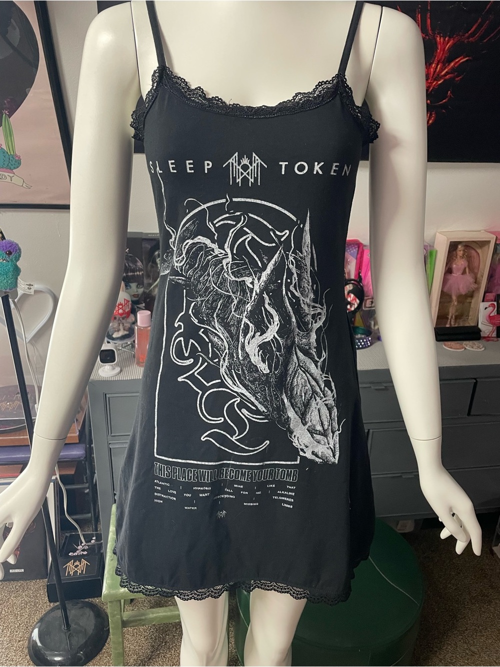 Sleep Token This Place Will Become Your Tomb Tracklist Cami Dress Size Small - Picture 3 of 13
